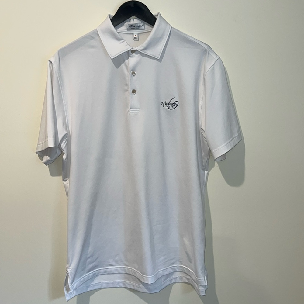 Men's Peter Millar white polo size medium